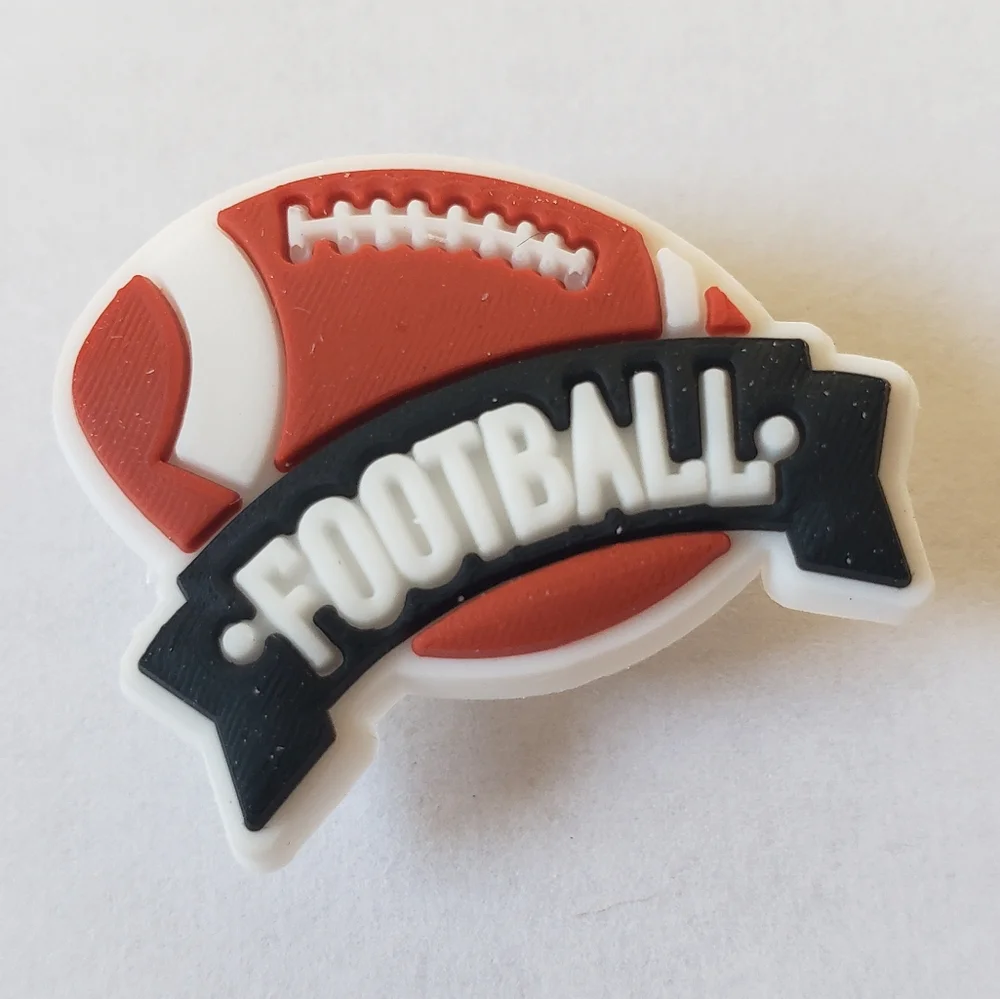 5 Football Croc Charm Accessories - Picture 1 of 2